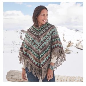 NWT Sundance Wool Heirloom Poncho (One Size)